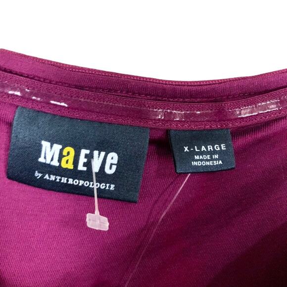 Maeve Strapless Cutout Knee Length Pencil Dress in Magenta Size XL - Picture 3 of 9